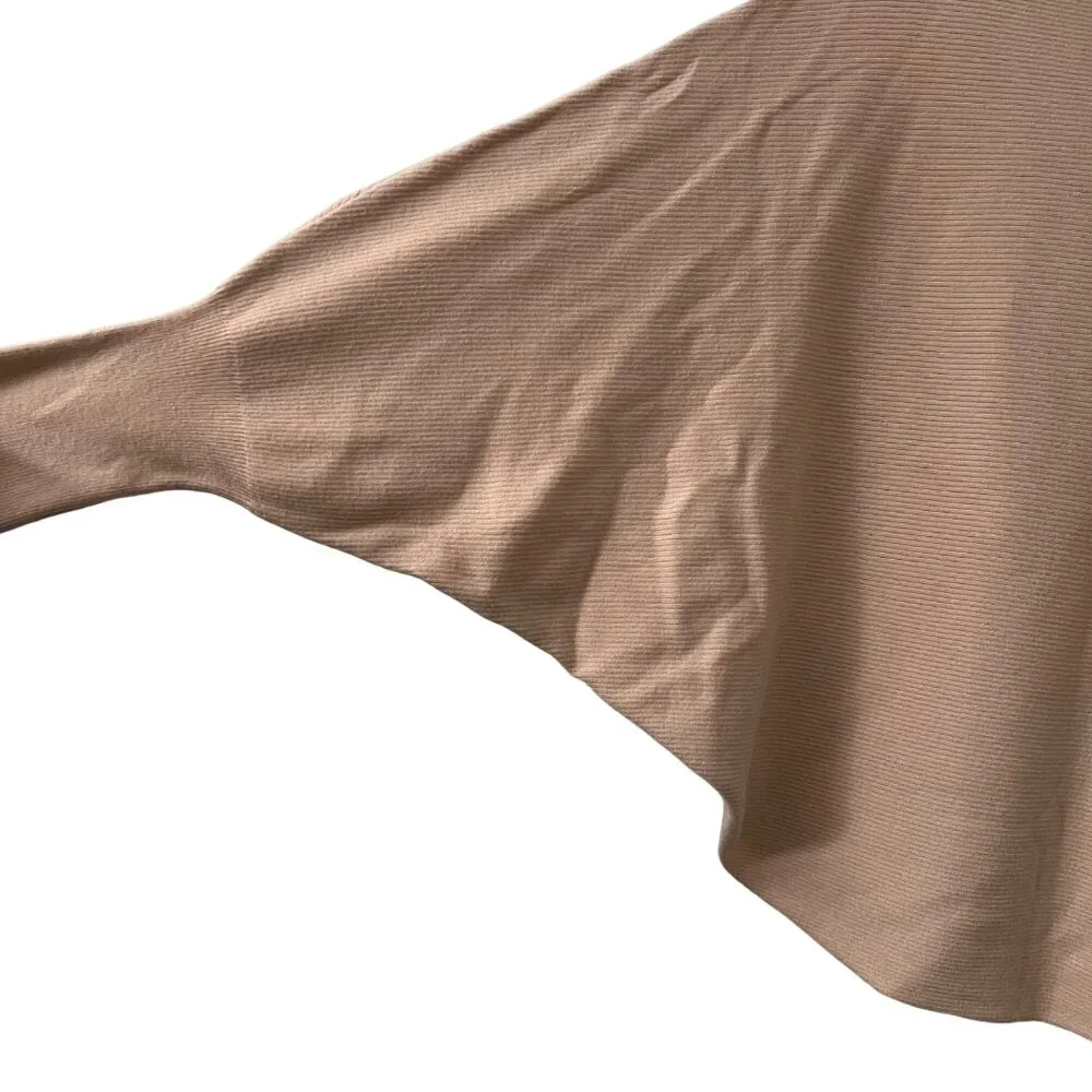 Kerisma Ribbed Knit Peach Dolman Sleeve Viscose Sweater Womens Size M/L - Picture 2 of 5